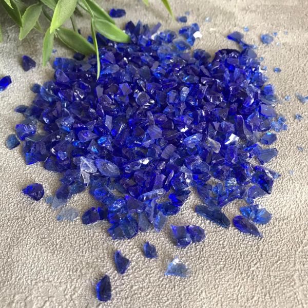 Склянна крихти "Сапфір" розмір 5-8мм та 3-5мм упаковка 200грам