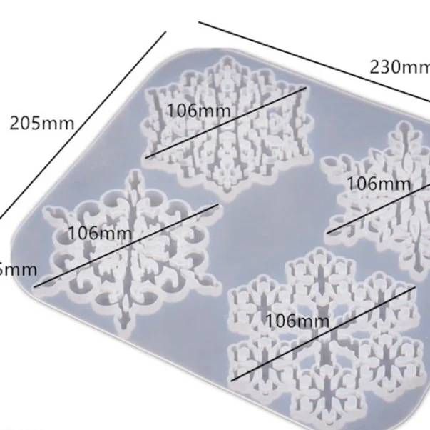 Молд новорічний сніжики 4 шт