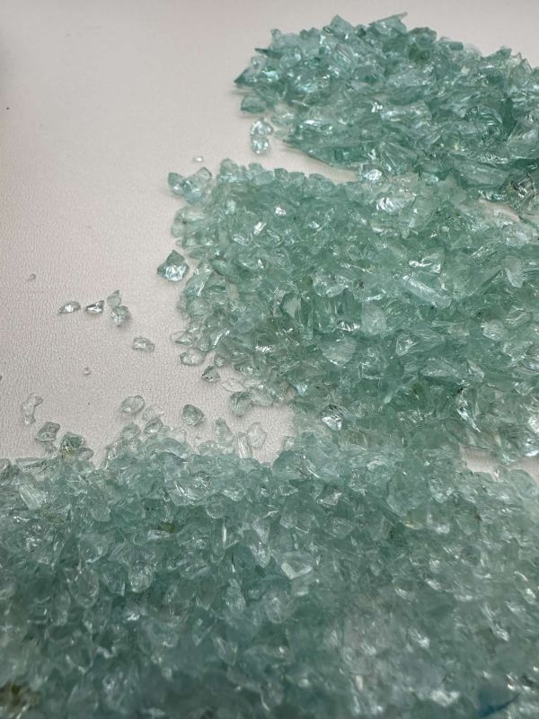 Скляна крихта Світла бірюза 2-3 3-5 та 5-8мм упаковка 200грам