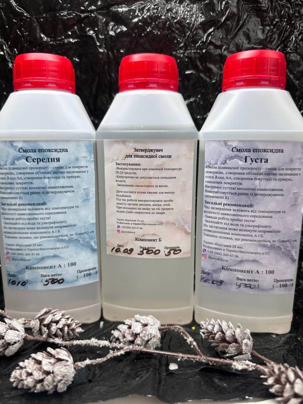 Набір епоксидної смоли дует середня +густа+ затверджувач