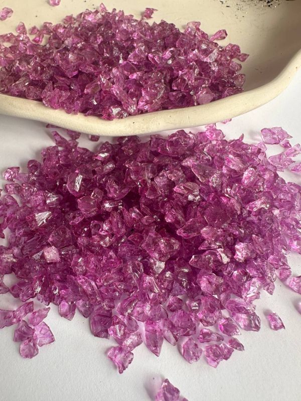 Скляна крихта фіалка 3-5мм упаковка 200грамм