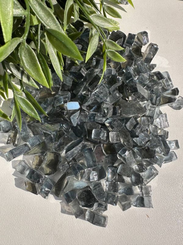 Скляна крихта димчаста сіра соти 5-10мм