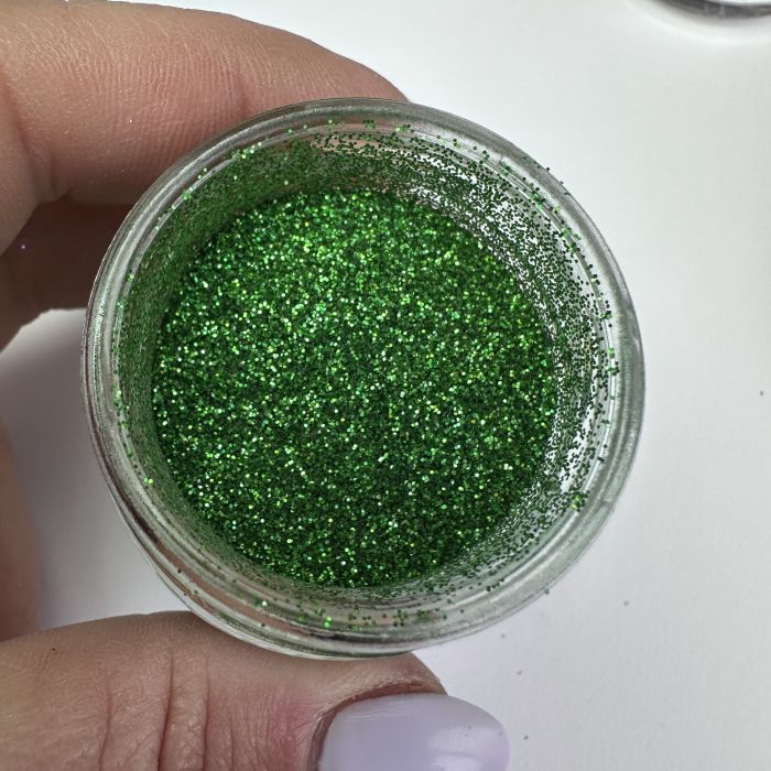 Зелене яблуко дрібний глітер блискітки 25мл