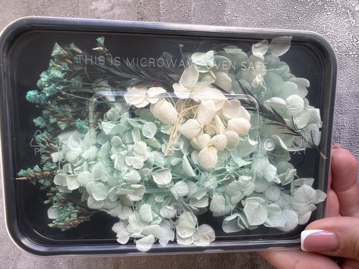 Сухі квіти набір блакитний