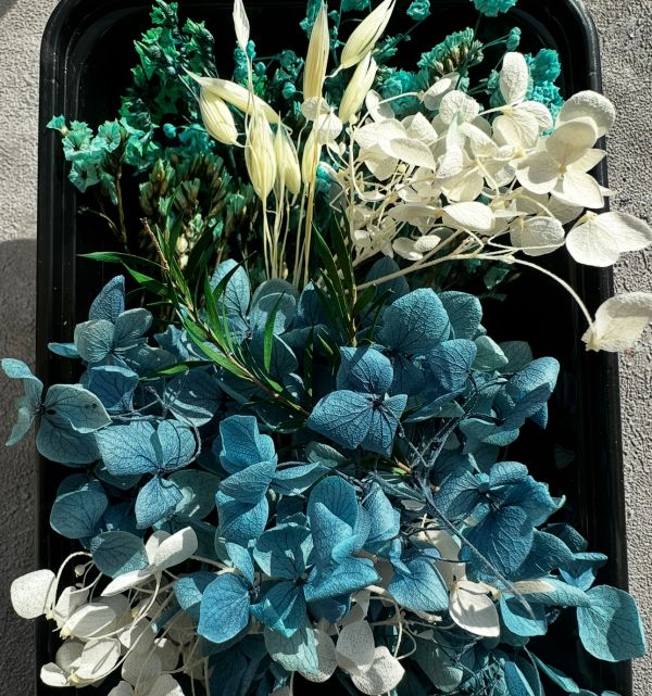 Сухі квіти набір синій 