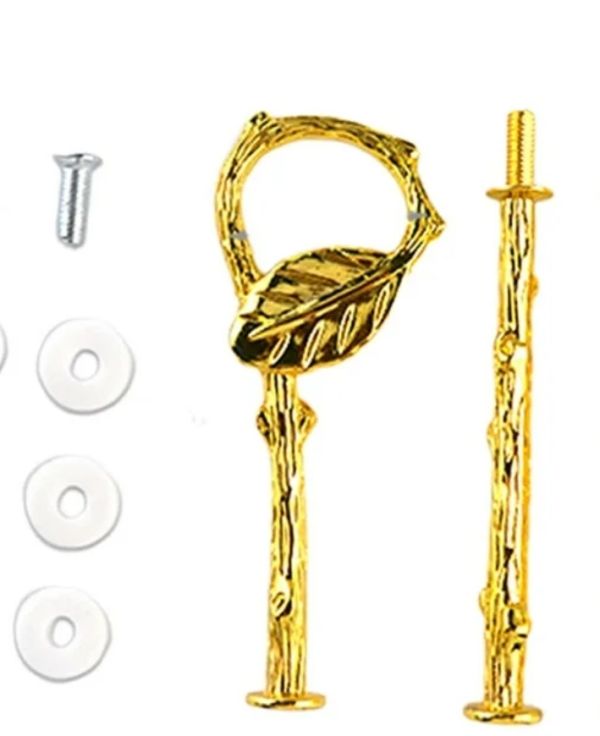 Фурнітура для фруктовниці з листочком золото