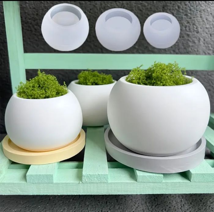 Молд кашпо шар